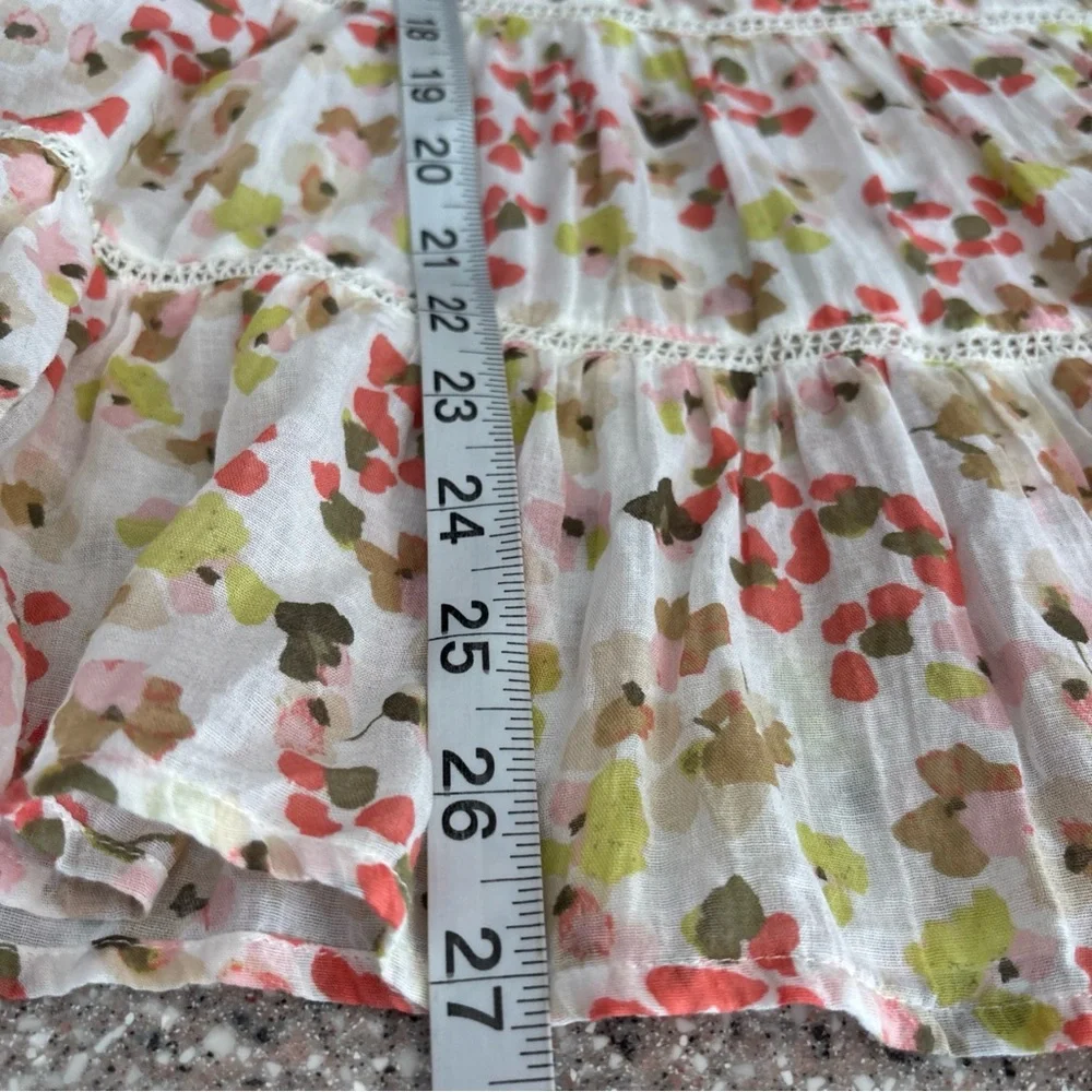 J. Jill Floral Peasant Blouse in Pink, Olive & Coral - Picture 14 of 14